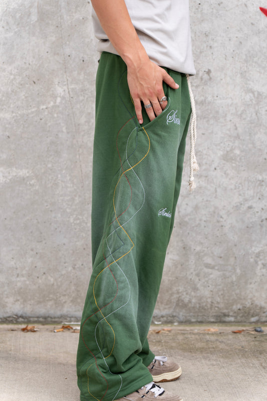 'SINLESS SIGNATURE' SWEATPANTS- GREEN