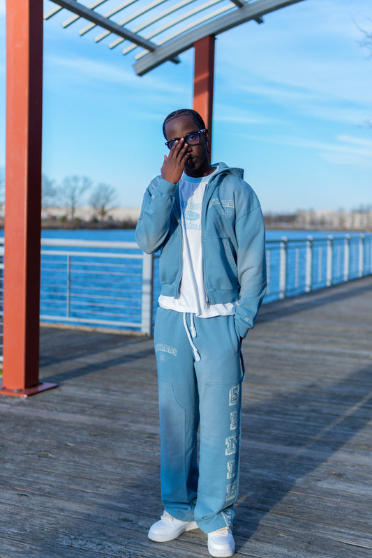 WASHED BLUE BECOMING SWEATPANTS