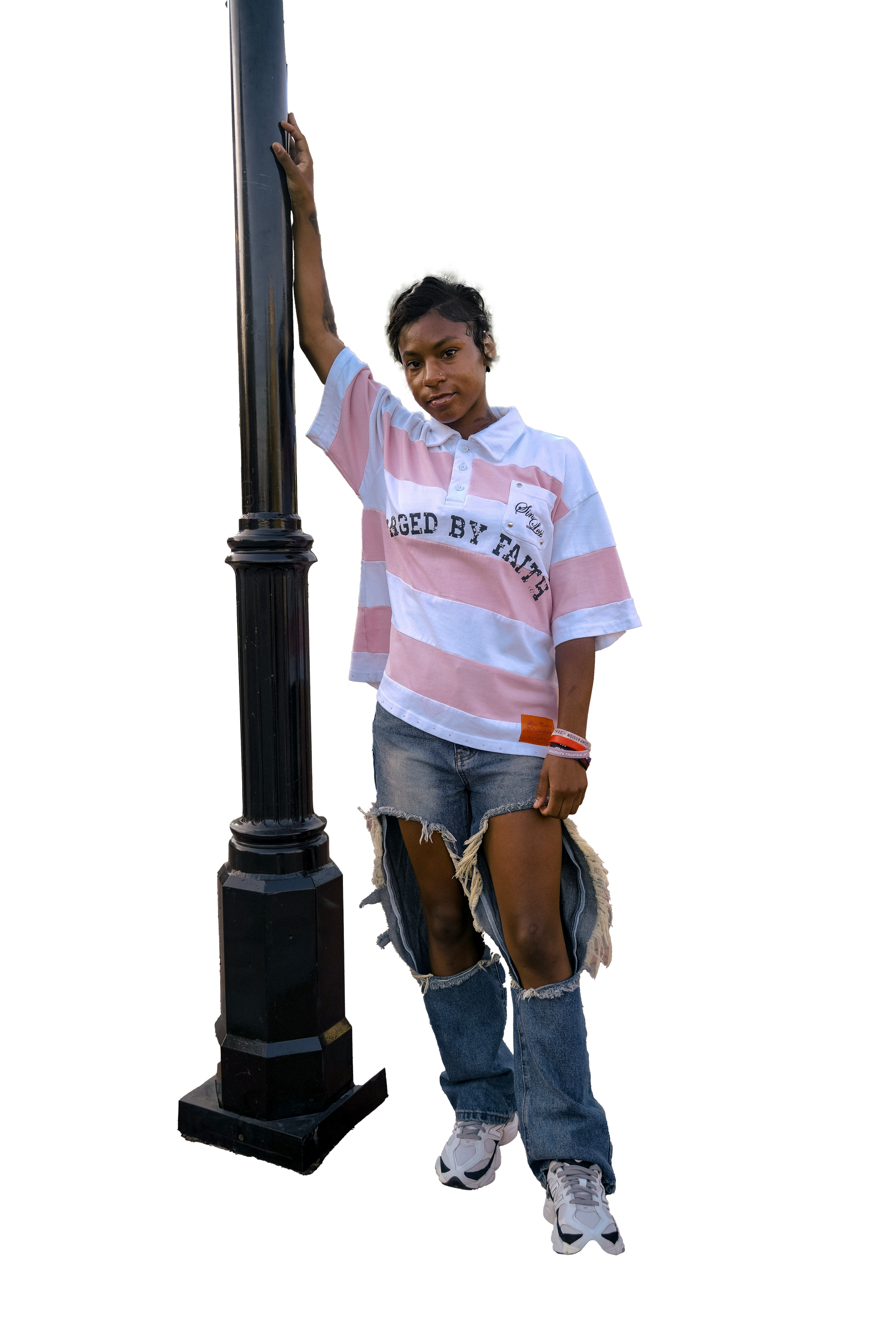 'FORGED BY FAITH' RUGBY - PASTEL PINK
