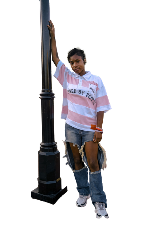 'FORGED BY FAITH' RUGBY - PASTEL PINK