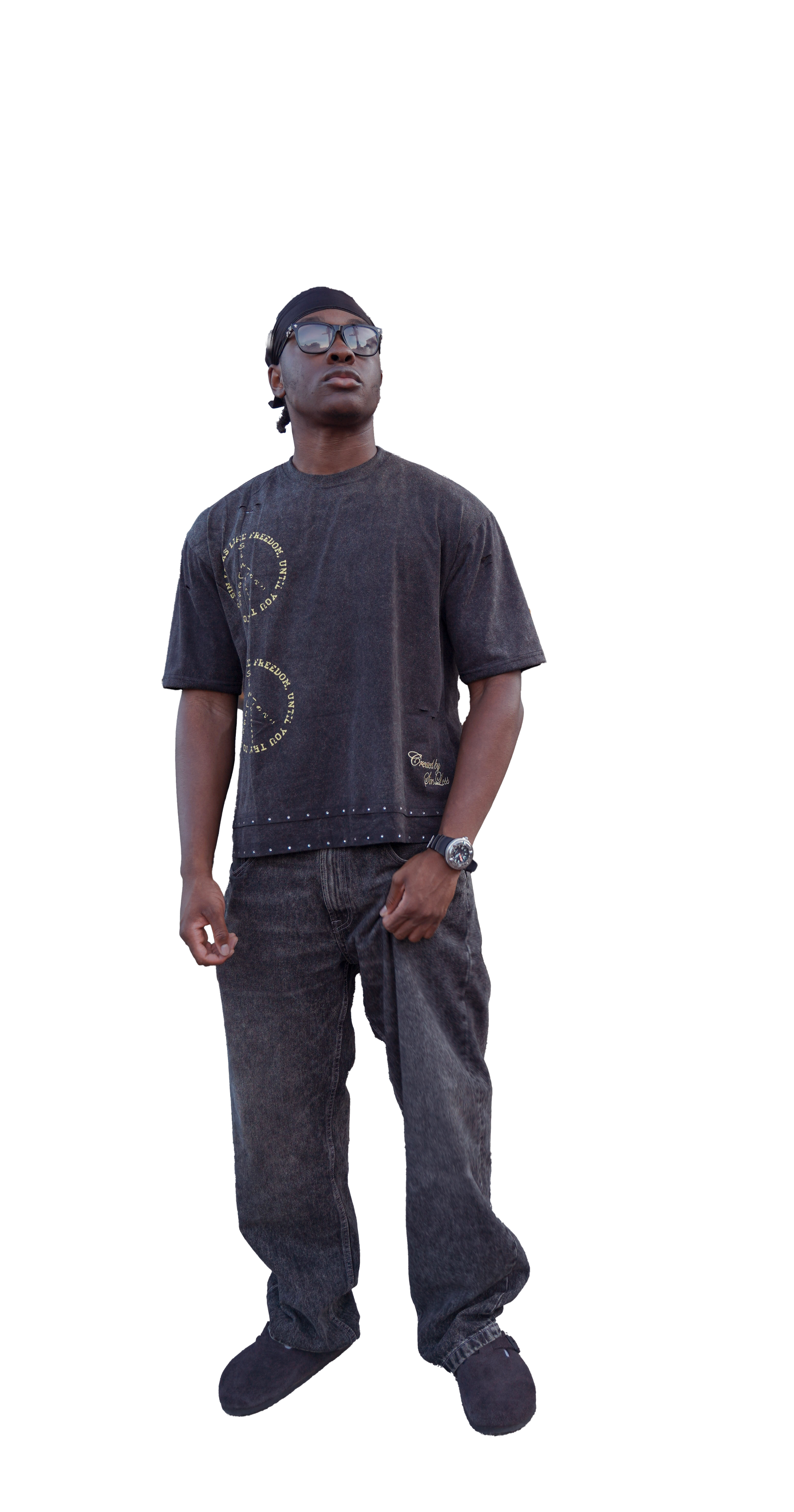 'FREEDOM' DISTRESSED RHINESTONE TEE