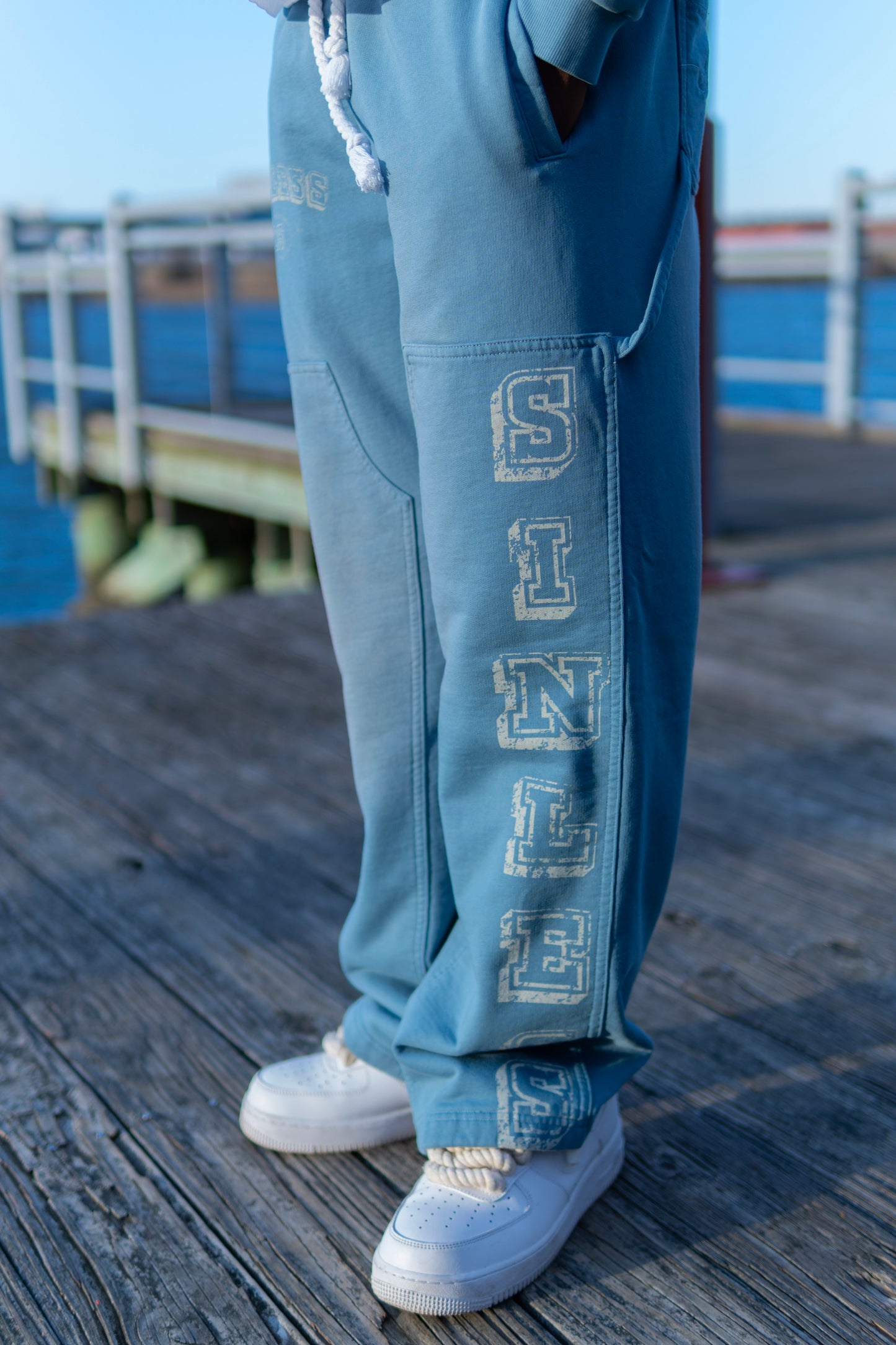 WASHED BLUE BECOMING SWEATPANTS