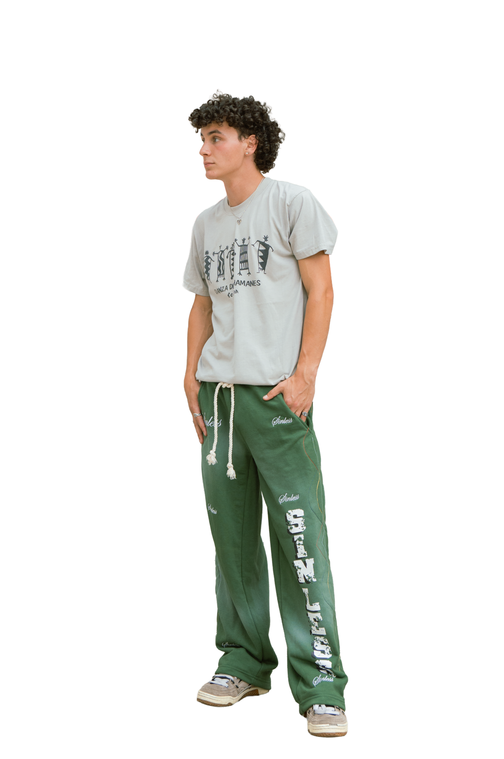 'SINLESS SIGNATURE' SWEATPANTS- GREEN
