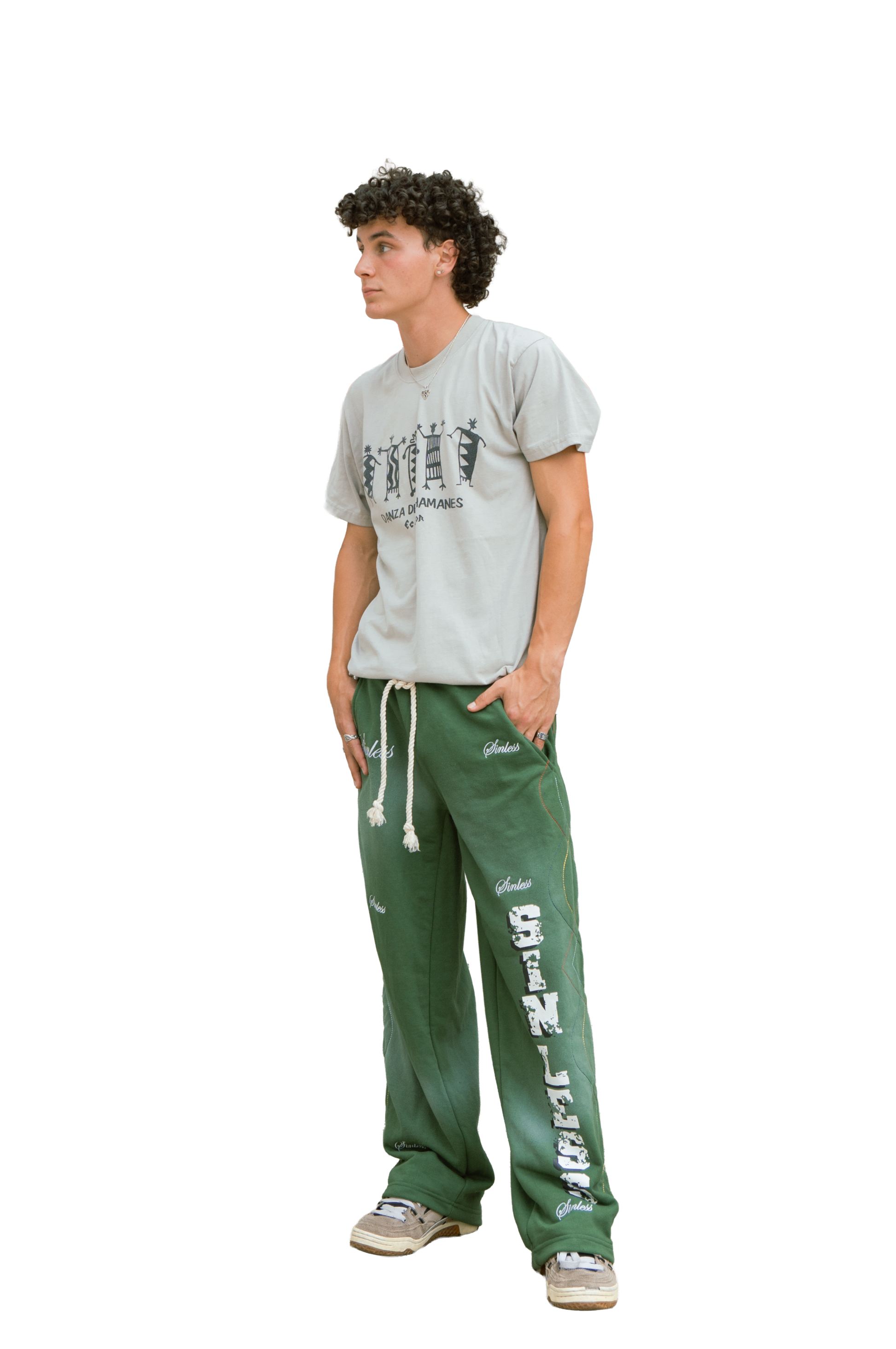 'SINLESS SIGNATURE' SWEATPANTS- GREEN